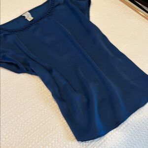 Joie Blue Cap Sleeve Blouse